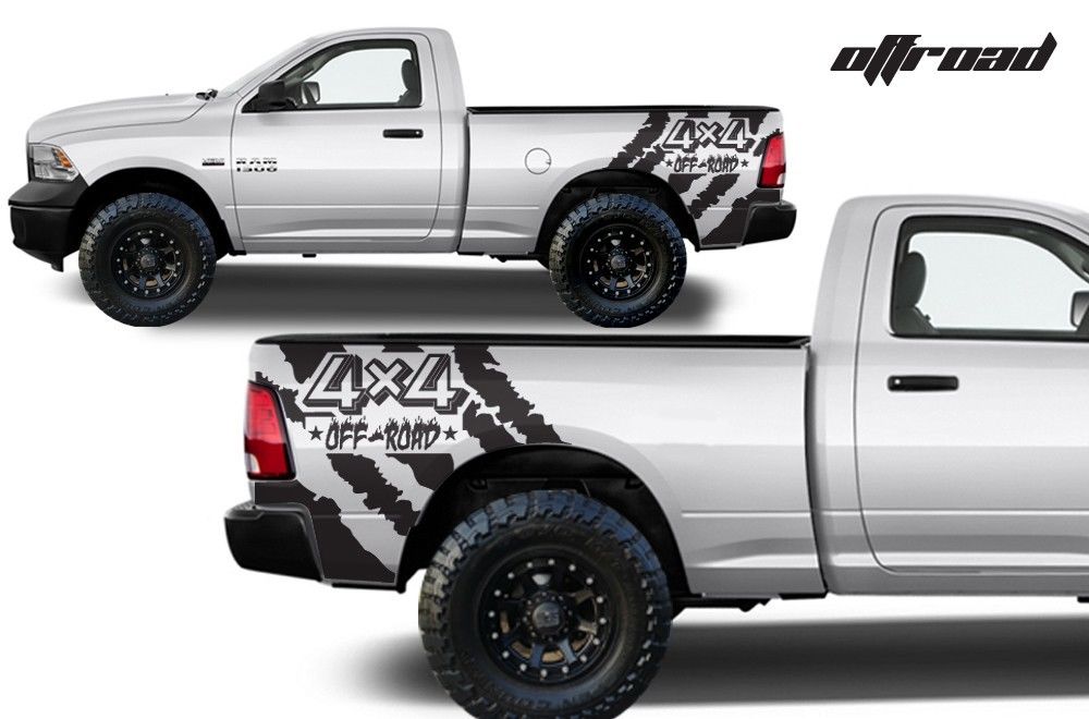 Custom 4x4 Off Road Shred Body Graphics Decal Kit - Click Image to Close